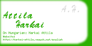 attila harkai business card